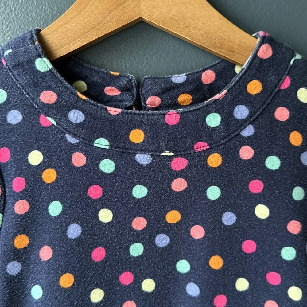 💞 GYMBOREE Girls Dress navy with polka dots girls size 7 girls